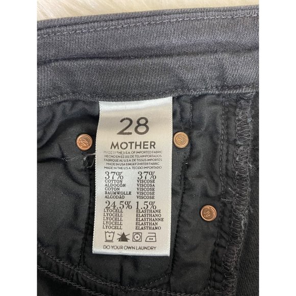 Mother Jeans High Waisted Looker in Model Spy Wash Black - Picture 6 of 10